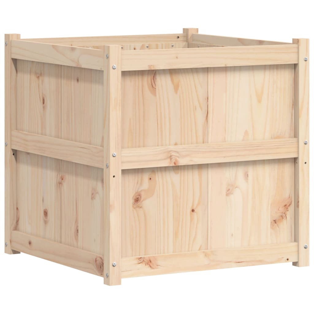 Plantenbak grenenhout wit – 70x70x70 cm