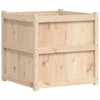 Plantenbak grenenhout wit – 70x70x70 cm