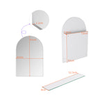 Spiegelkast boogvormig wit – 91 cm