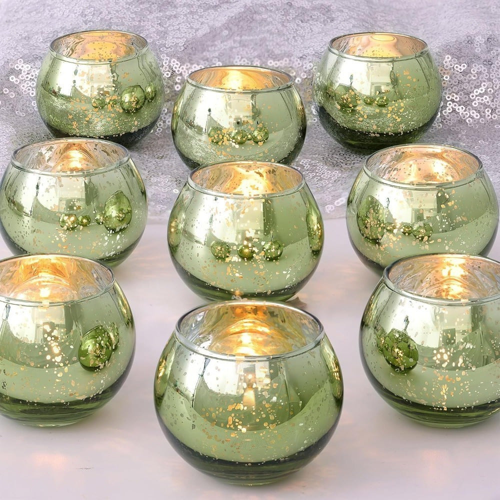 Theelichthouder spiegelglas – set van 12