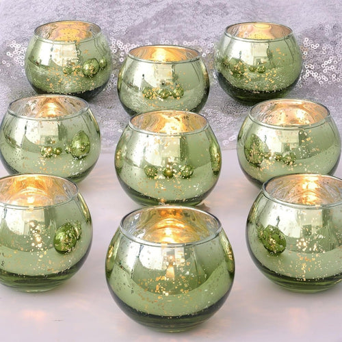 Theelichthouder spiegelglas – set van 12