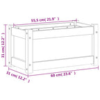 Plantenbak grenenhout – 60x31x31 cm