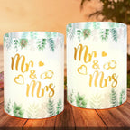 Windlicht 'Mr & Mrs' papier – set van 12