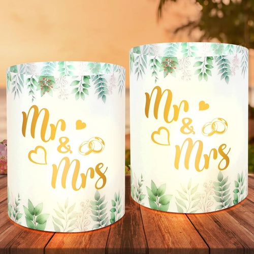 Windlicht 'Mr & Mrs' papier – set van 12