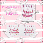 Windlicht schoolstart roze – set van 12