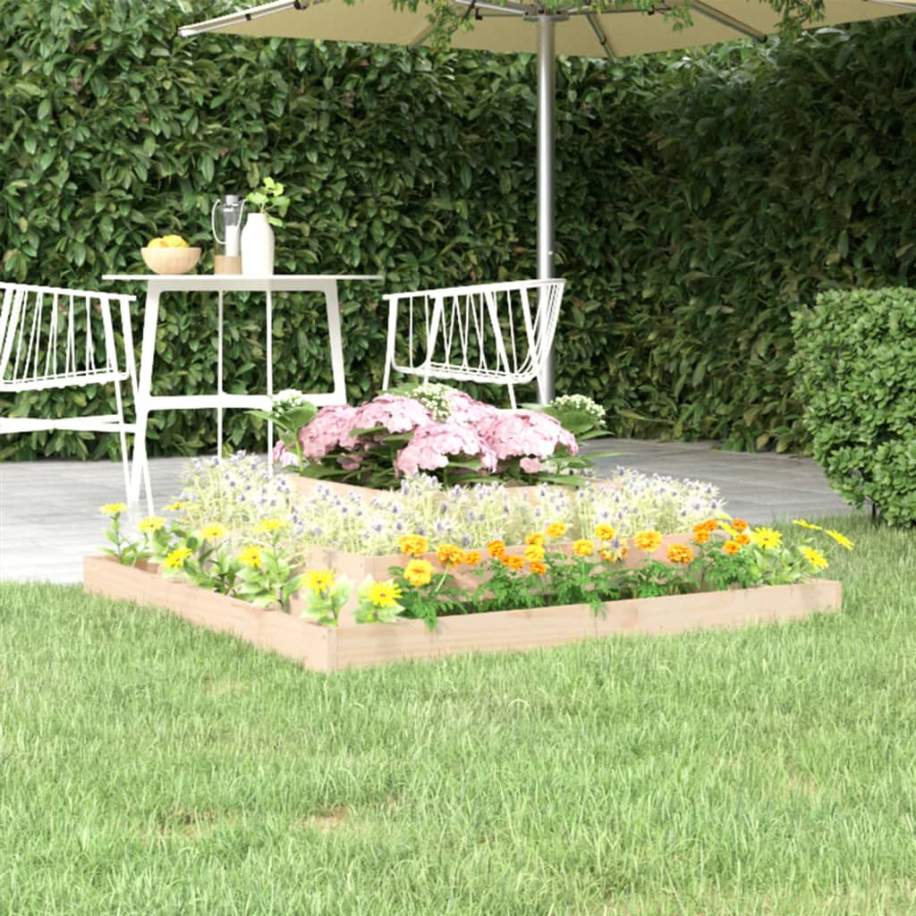 Plantenbak grenenhout vierkant – 110x110x27 cm
