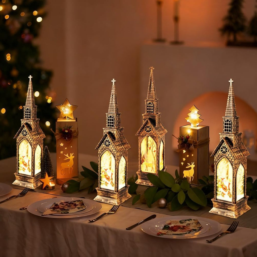 Lantaarn kerstfiguren – set van 4