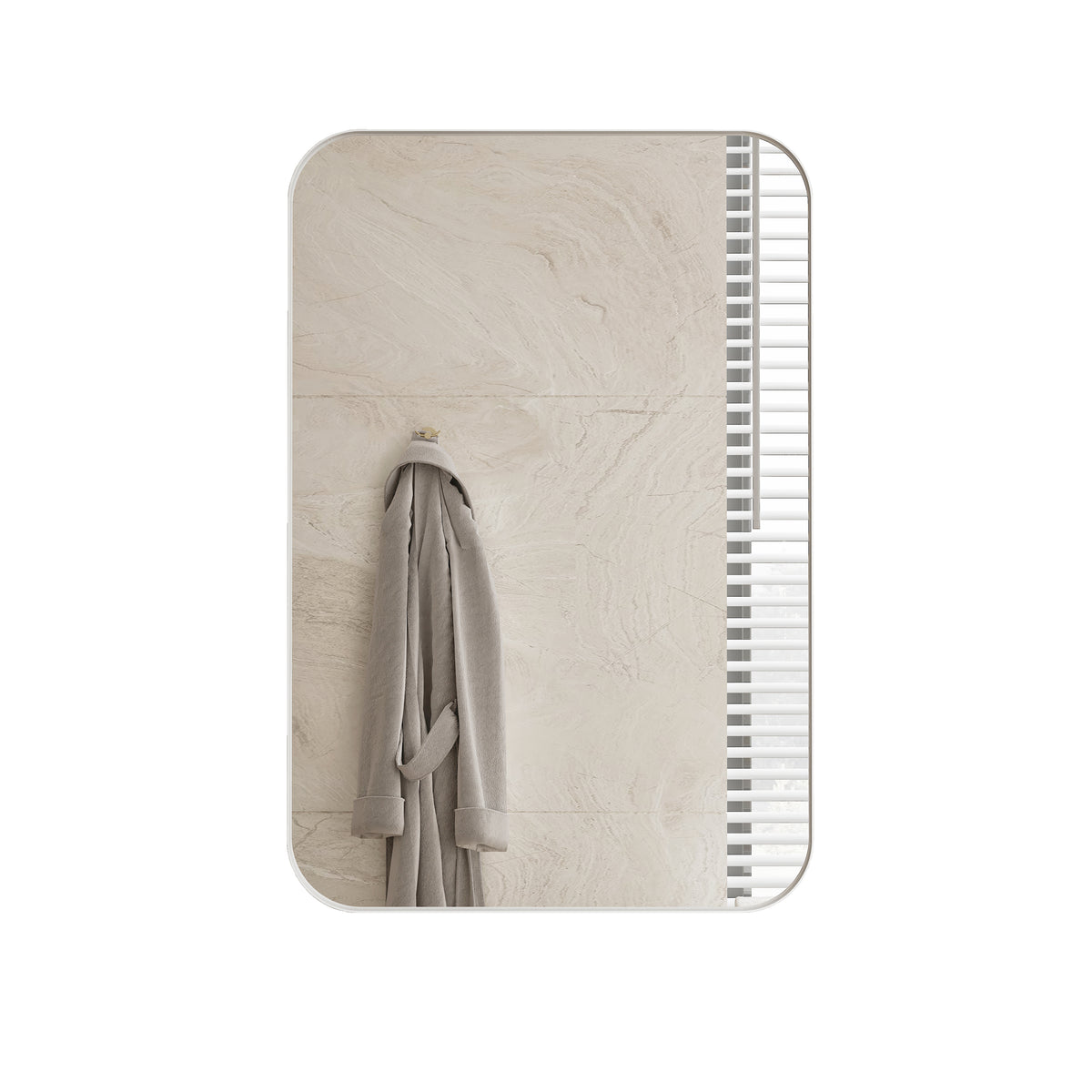 Spiegelkast rechthoekig wit – 76 cm