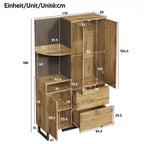 Garderobekast naturel – set