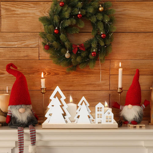 Adventskrans theelichthouder voor 4 waxinelichtjes