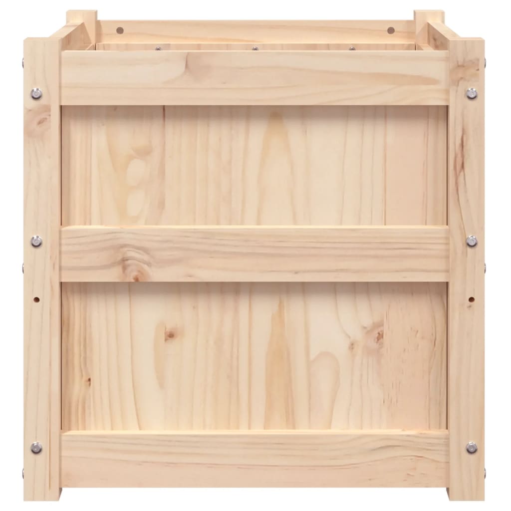 Plantenbak grenenhout wit – 50x50x50 cm