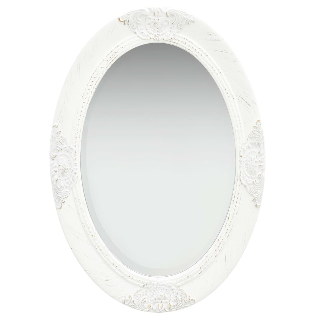 Wandspiegel wit barok stijl – 70 cm