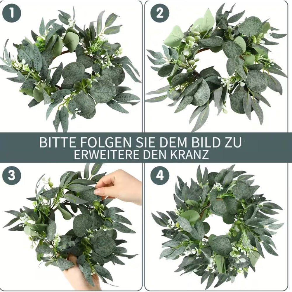Kandelaar kunstbloemenkrans – set van 6