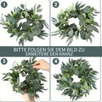 Kandelaar kunstbloemenkrans – set van 6
