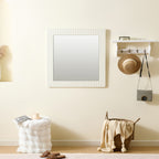 Wandspiegel vierkant wit – 80 cm