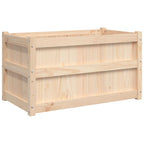 Plantenbak grenenhout wit – 90x50x50 cm