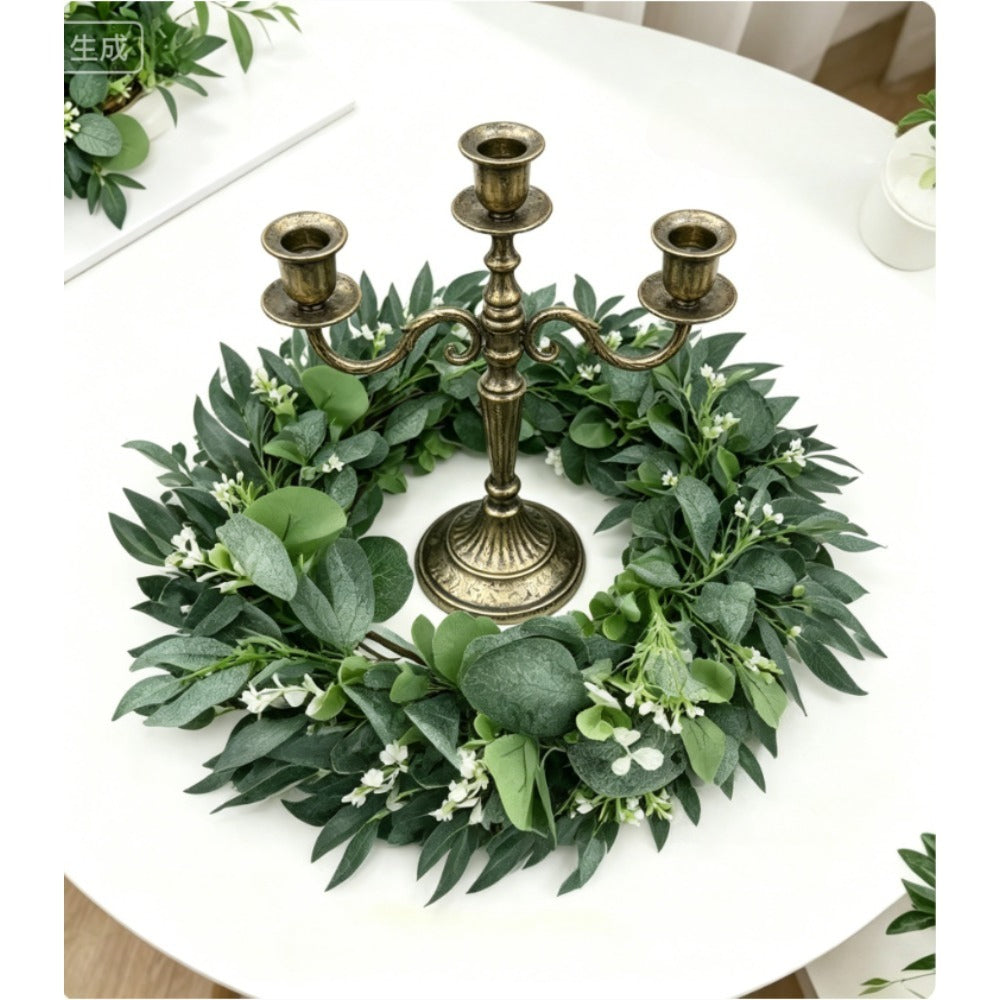 Kandelaar bloemenkrans 25 cm – set van 6