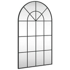 Wandspiegel gebogen zwart – 100 cm