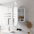 Spiegelkast ovaal wit – 85 cm
