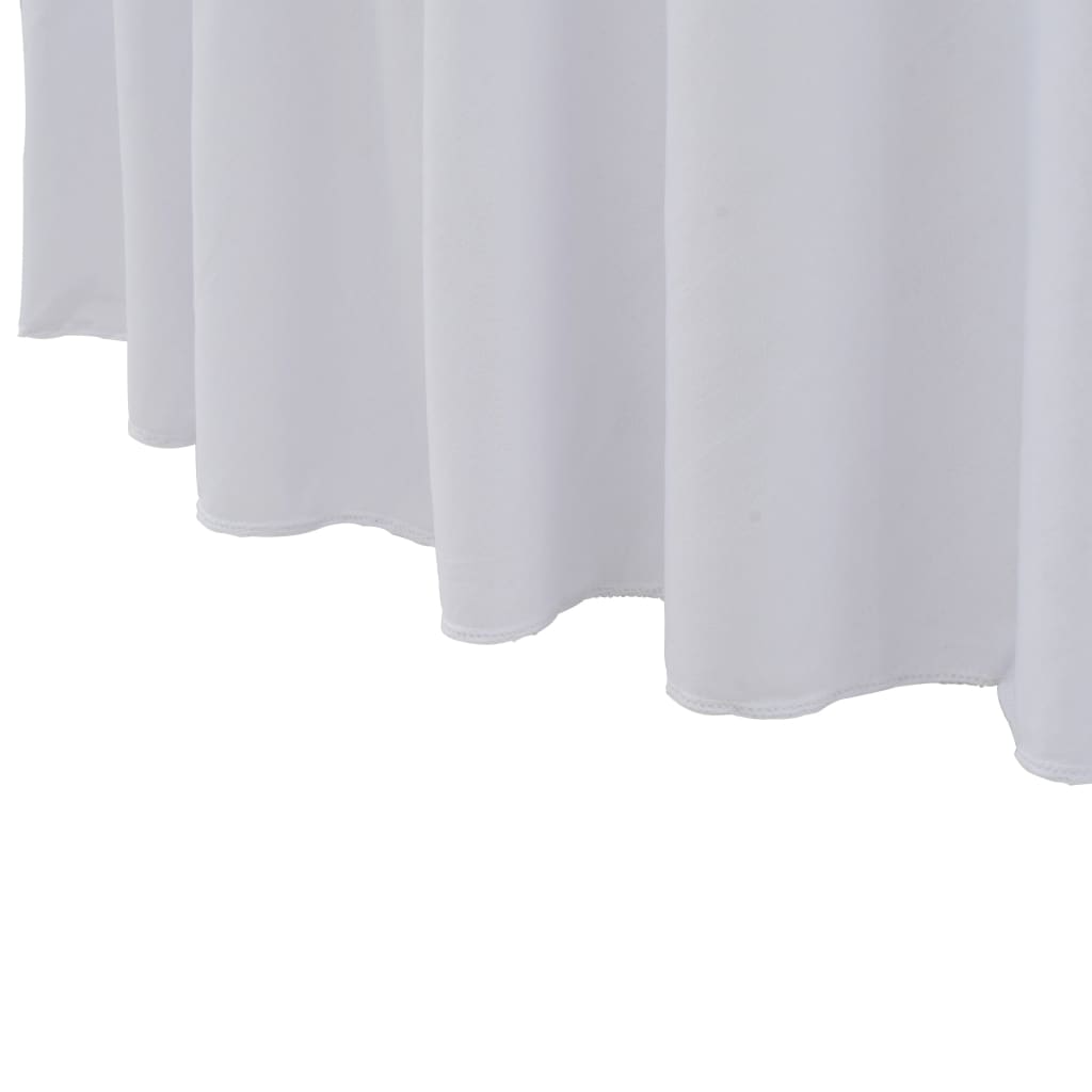 Tafelkleed stretch wit met rand, set van 2