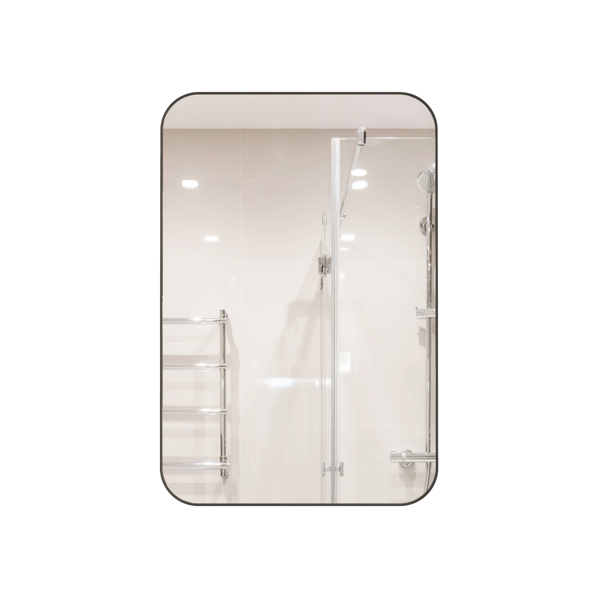 Spiegelkast rechthoekig zwart – 76 cm