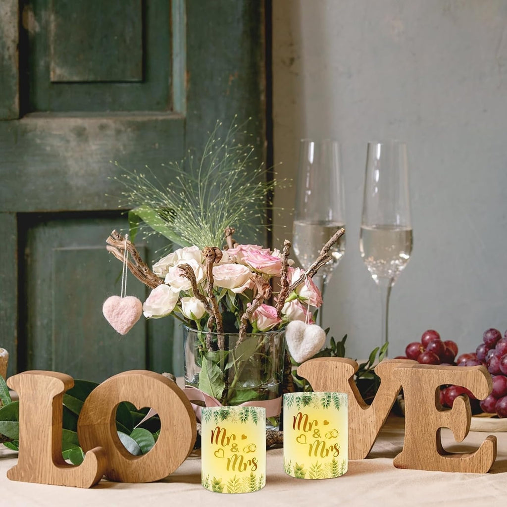 Windlicht 'Mr & Mrs' papier – set van 12