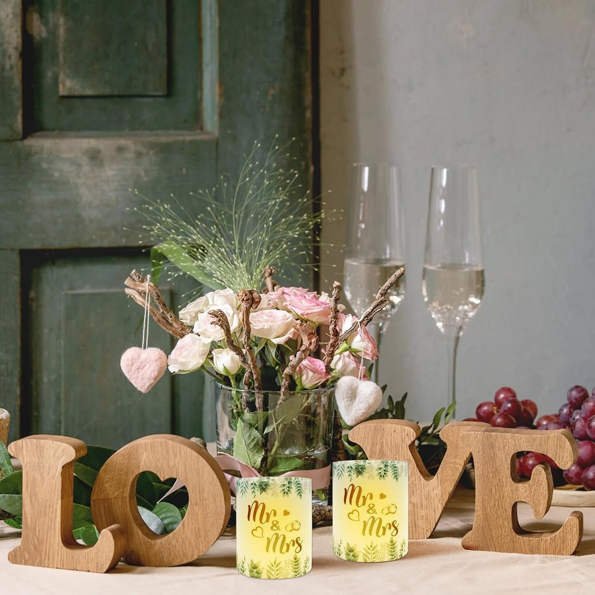 Windlicht 'Mr & Mrs' papier – set van 12