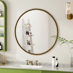 Wandspiegel rond brons – 80 cm