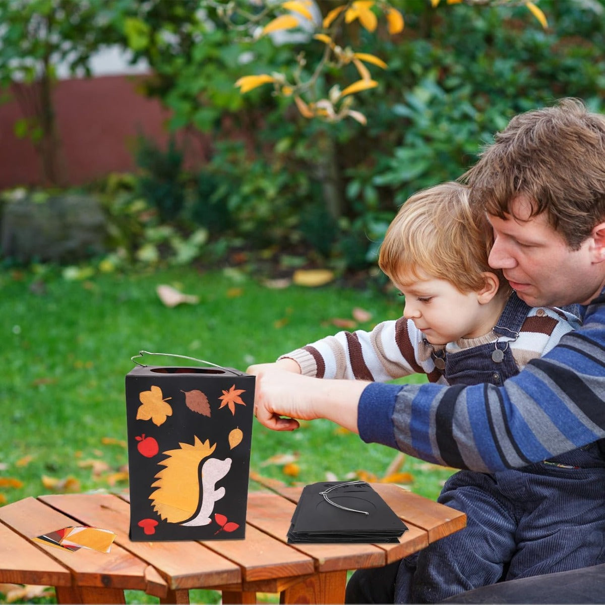 Lantaarn knutselset herfst papier – set van 4