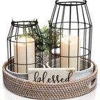 Lantaarn landelijke stijl – set van 2