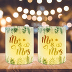 Windlicht 'Mr & Mrs' papier – set van 12