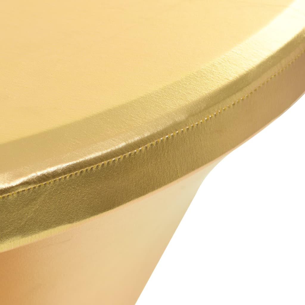 Tafelkleed stretch rond goud – 80 cm