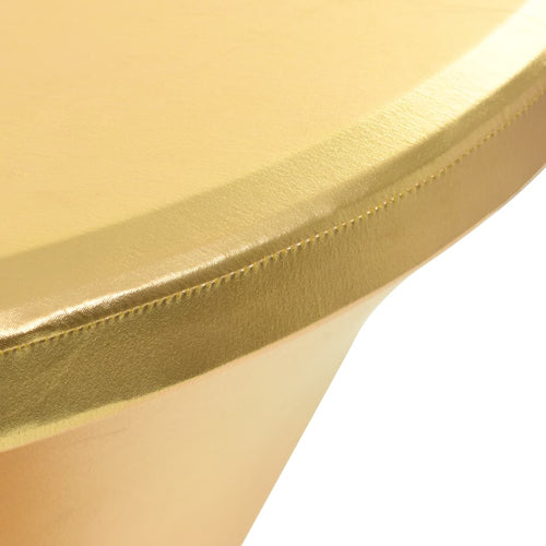 Tafelkleed stretch rond goud – 80 cm