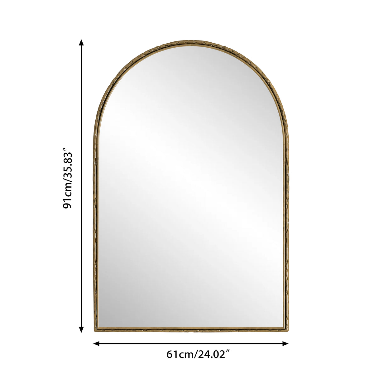 Boogspiegel goud – 91 cm