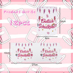 Windlicht schoolstart roze set – 12 stuks