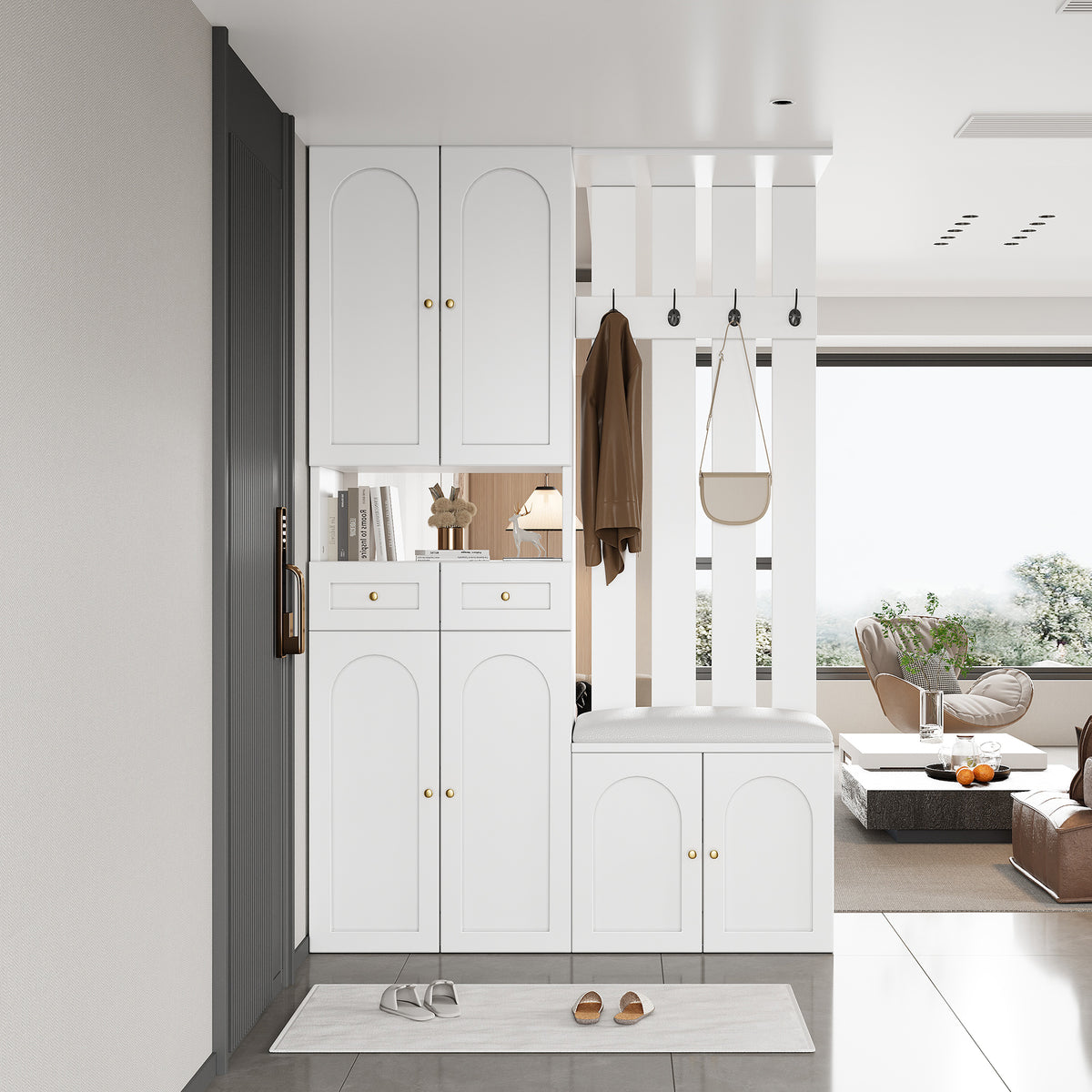 Halmeubel wit – set