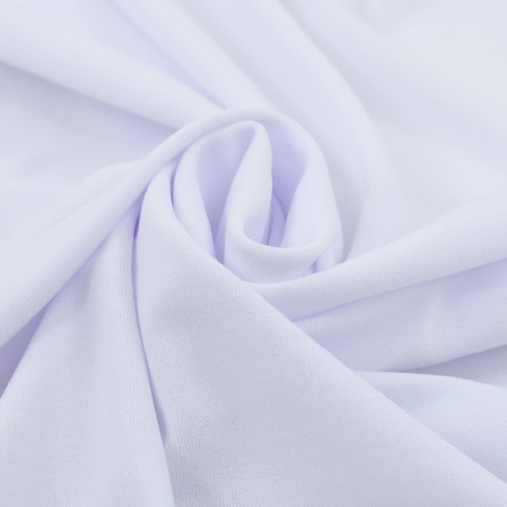 Tafelkleed stretch wit met rand, set van 2