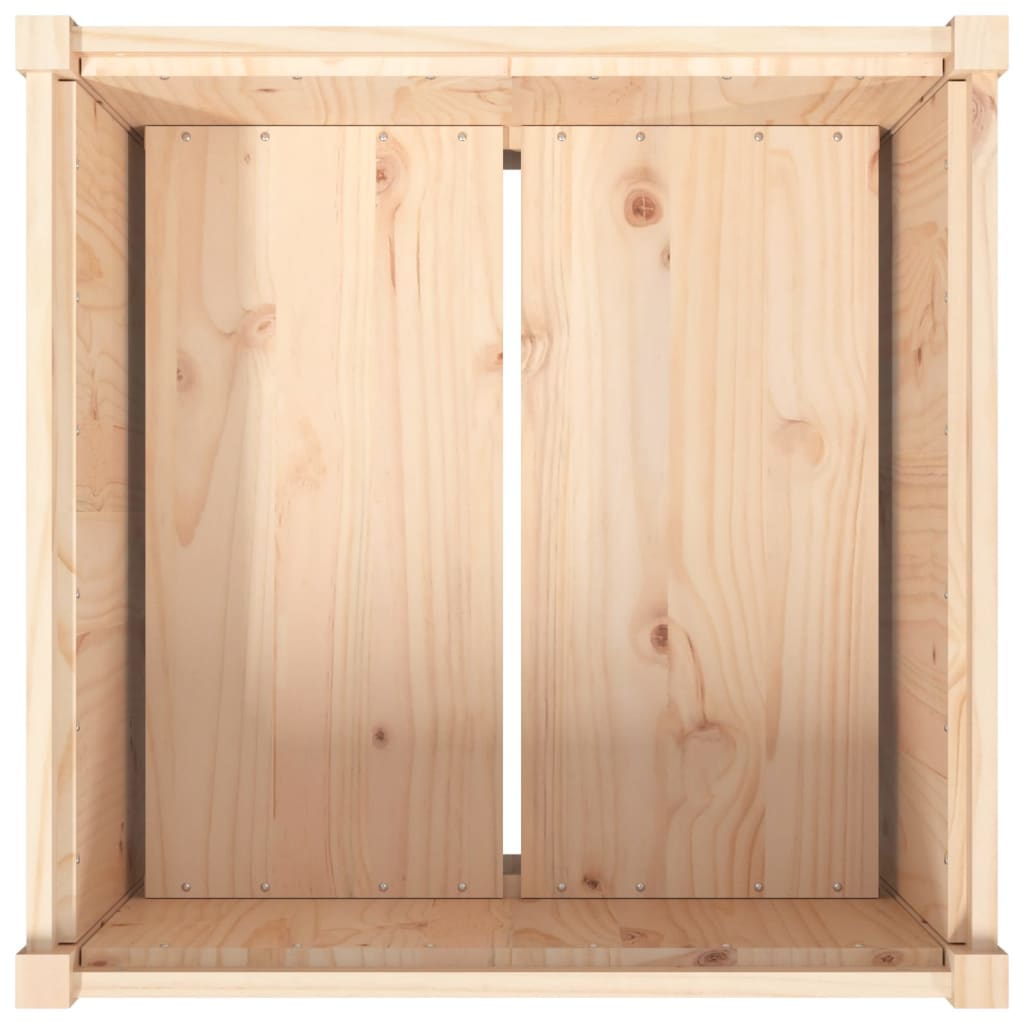 Plantenbak grenenhout wit – 70x70x70 cm