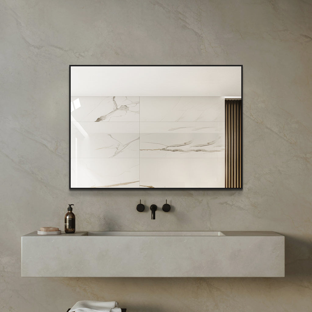 Wandspiegel zwart – 70 cm