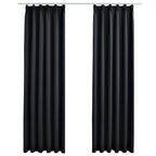 Verduisterende gordijnen polyester met haken – set van 2
