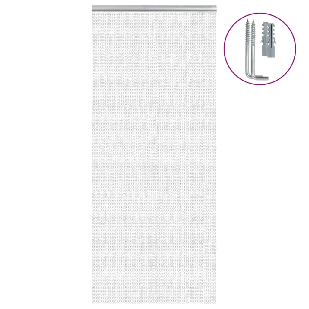 Deurgordijn zilver aluminium – 90x212 cm