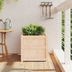 Plantenbak grenenhout wit – 50x50x50 cm