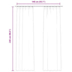 Verduisterende gordijnen fluweel met haken – 140x245 cm