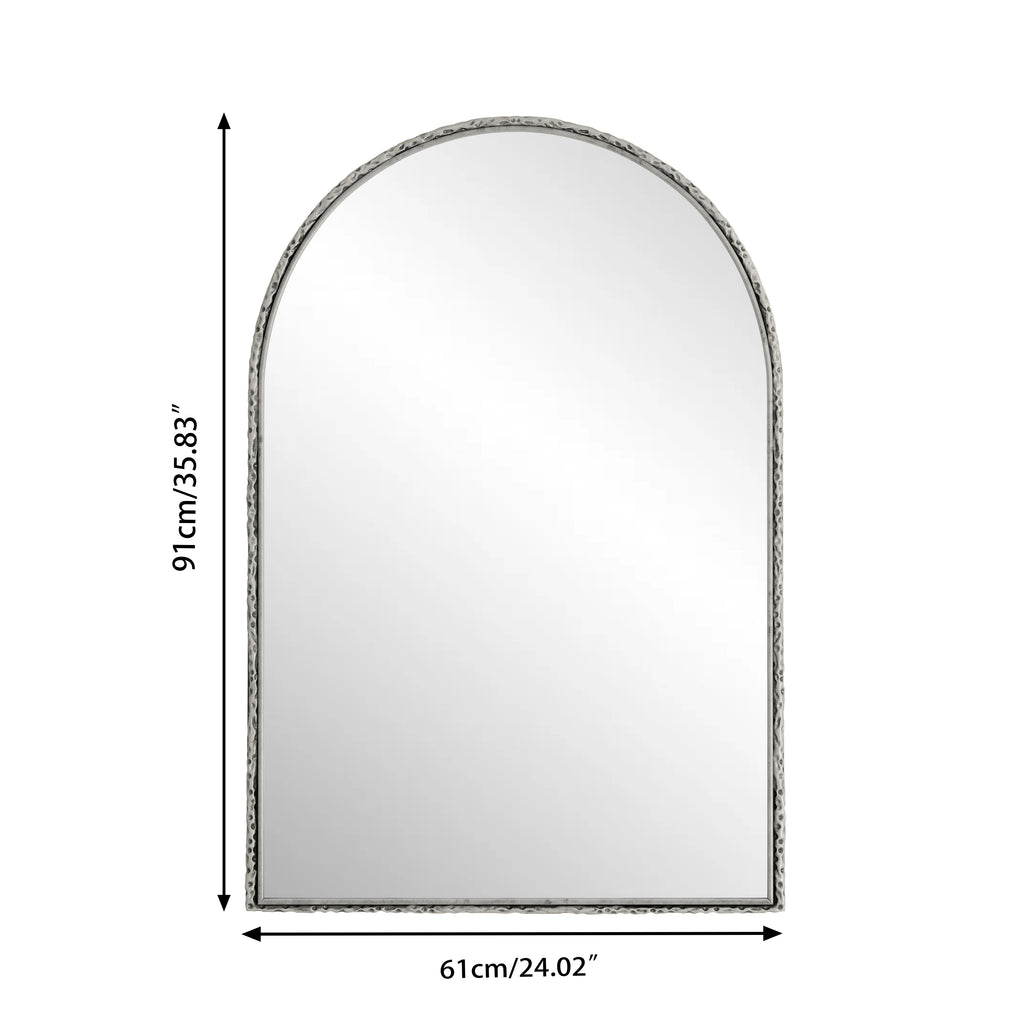 Boogspiegel zilver – 91 cm