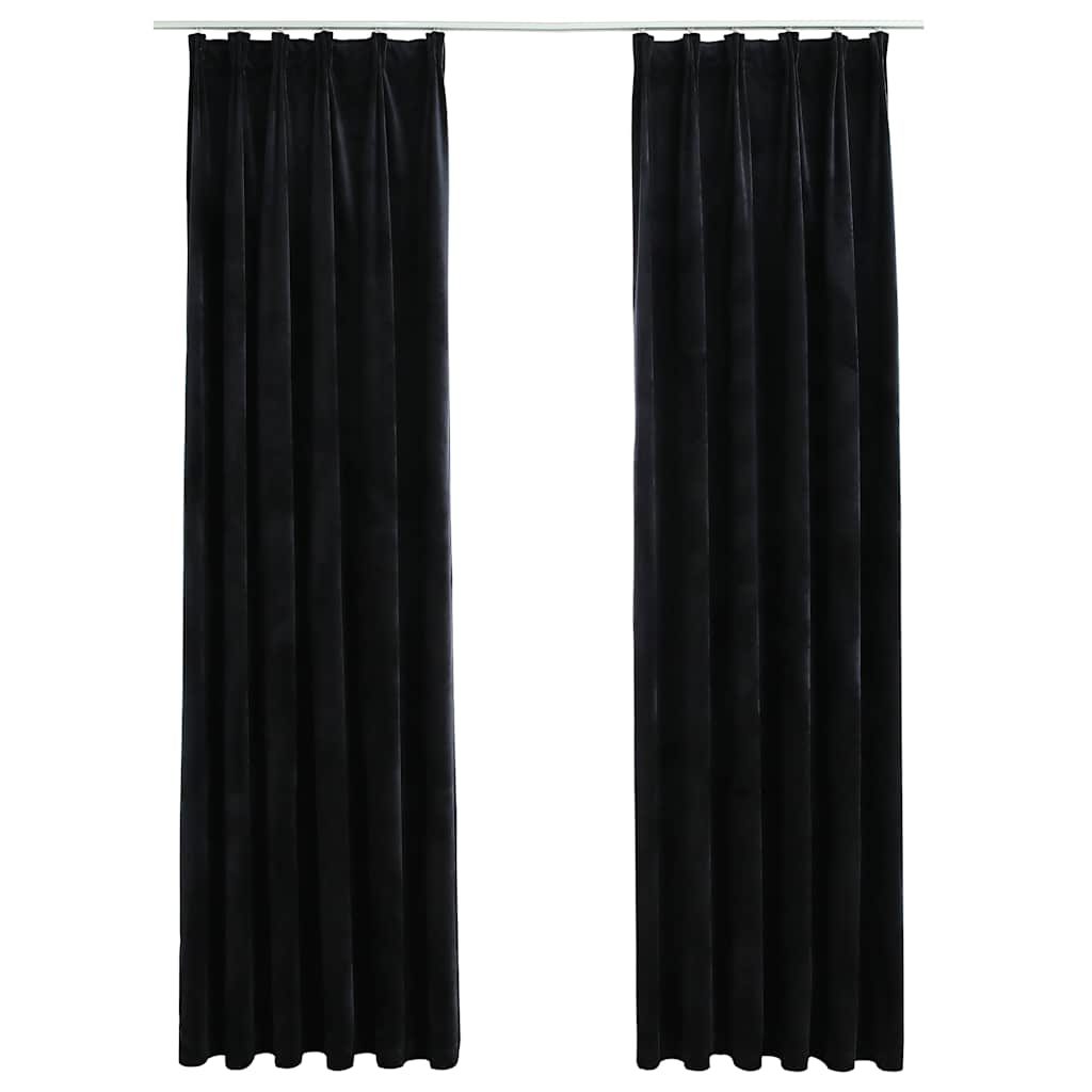 Verduisterende gordijnen fluweel met haken – 140x245 cm