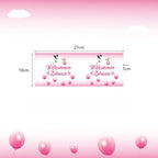 Windlicht 'Welcome Home' roze – set van 12