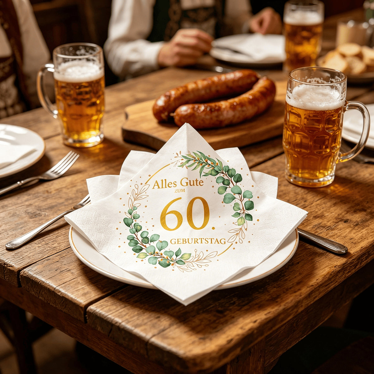 Verjaardagsset servetten en kaarshoesjes, 52-delig