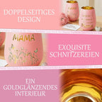 Kandelaar 'Mama' glas roze – 15 cm