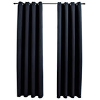 Verduisterende gordijnen polyester met ringen – set van 2