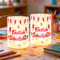 Windlicht schoolstart roze – set van 12